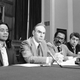 Coretta Scott King joins three congressmen, Jim Wright, John Conyers, and Robert Garcia, in Washington in 1979, seeking legislation designating a national MLK holiday.